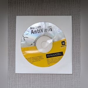 Norton AntiVirus 2001 CD - Yellow and Silver